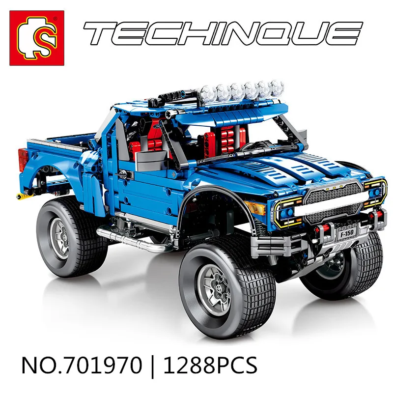 

Sembo 701970 1288PCS F-150 Race Pickup car Technic Series Building Blocks Toys Bricks Christmas Gift
