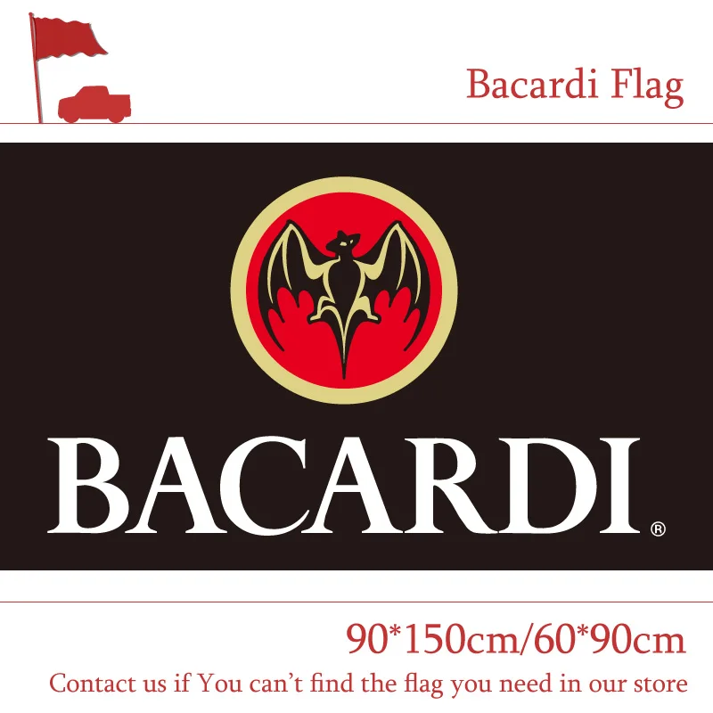 90*150 см 60*90 см Bacardi Cerveza улучшенный цвет Rojo Y Blanco De Seda Cartel Grande De Banderas De La Bandera