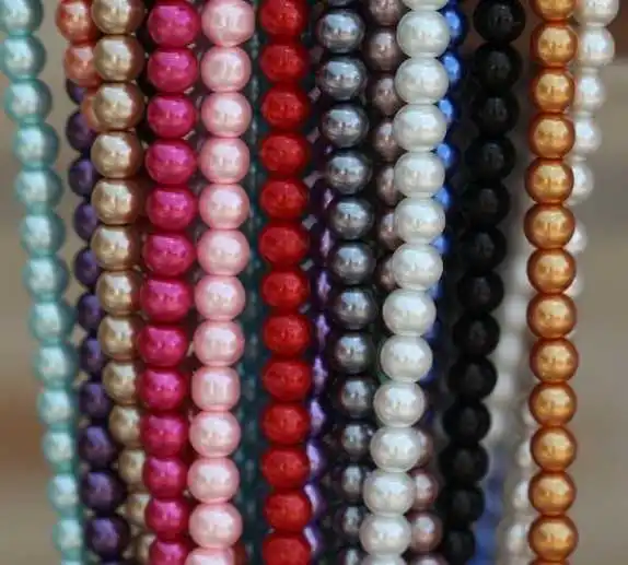 

OMH wholesale free ship 4mm 6mm 8mm 10mm 12mm 14mm 50pcs White Black round glass spacer pearl beads Many colors to pick