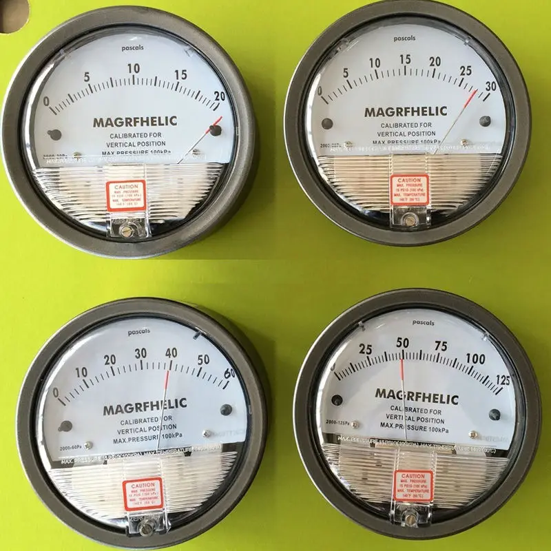 

+/-1000pa Professional Digital Analog differential pressure gauge negative pressure meter Manometer gas industry table