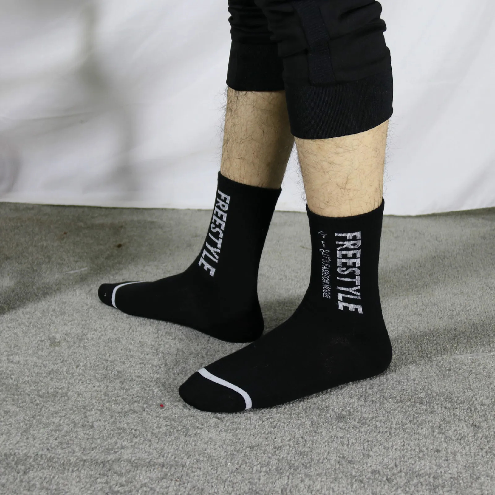 1 пара, мужские длинные носки в стиле хип-хоп, брендовые, уличные, забавные, для скейтборда, женские носки, Harajuku Happy, чистый хлопок, европейские носки унисекс