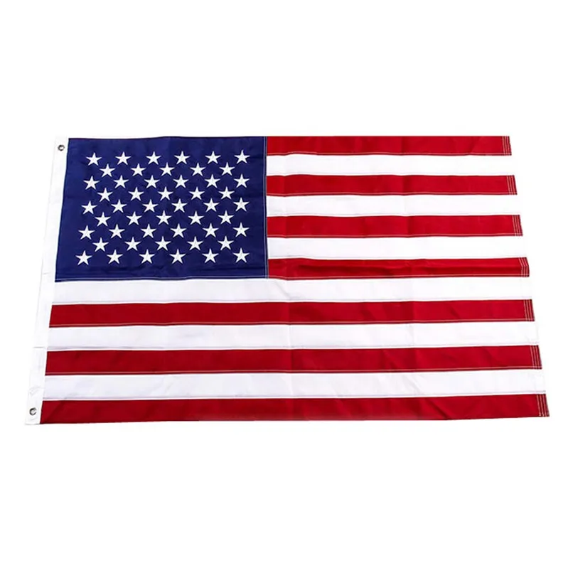 Американские Вышитые флаги 3 на 5 футов флаг Американский флаг вышивка латунные люверсы Сувениры #2P12
