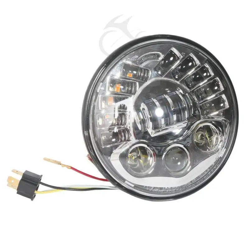 

Motorcycle 7" Projector Daymaker Headlight For Harley Electra Touring Softail Dyna Bad Boy Glide Blackline