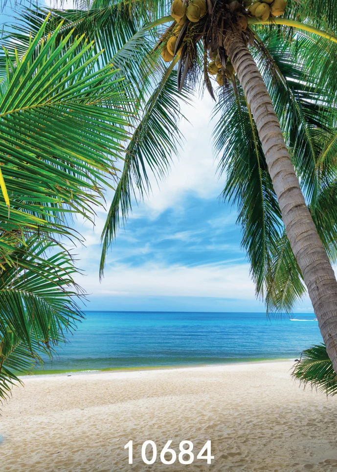 

Thin Art fabric Background picture photo studio photographic background for children Hawaii coconut tree backdrop
