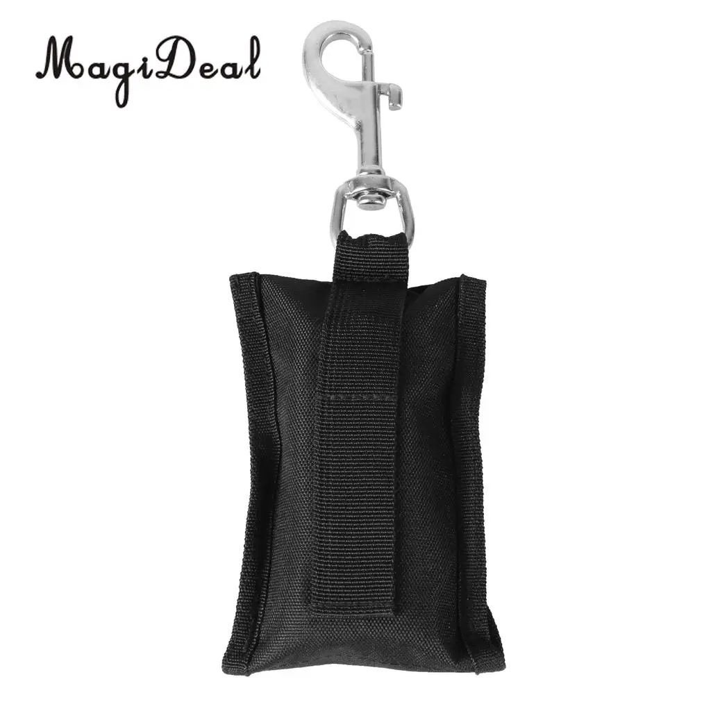 MagiDeal Heavy Duty Technical Scuba Diving Jon Line with Pouch Clip D Ring Carabiner