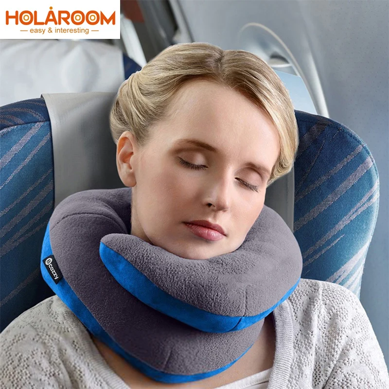 

U Shape Memory Foam Travel Car Neck Pillows Ease Fatigue Cushion Black Rose Red And Gray Color Headrest For Auto Office Pillow