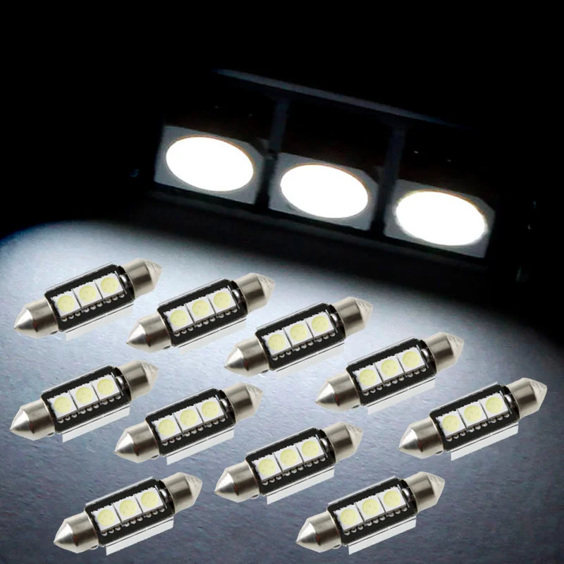 Kkmoon 37 мм 3 5050 SMD LED Canbus Белый салона Купол гирлянда свет лампы для вашего автомобиля