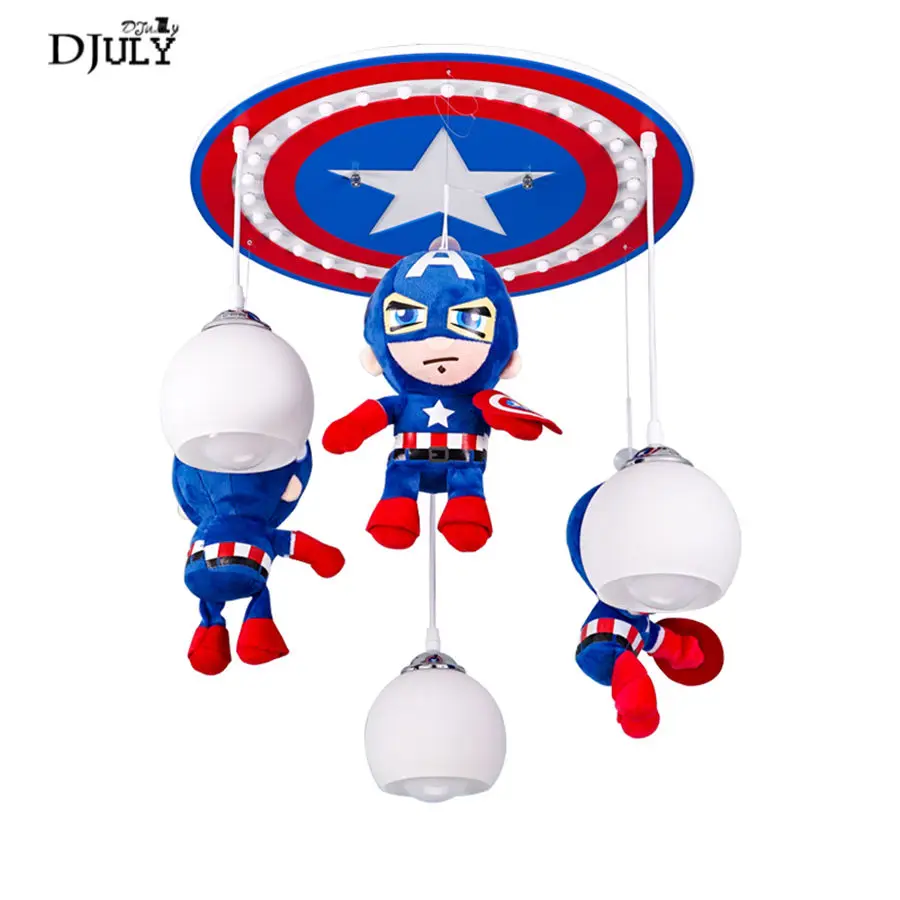 

cartoon Captain America children bedroom ceiling lamp creative home deco living room lights kids study led lighting fixtures