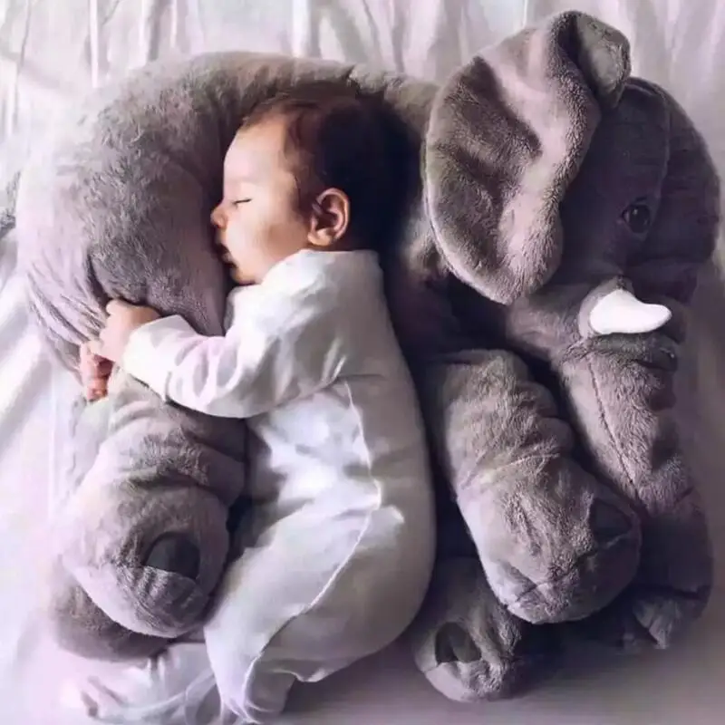 

Large Plush Elephant Doll Toy 40cm/60cm Height Kids Sleeping Back Cushion Cute Stuffed Elephant Baby Accompany Doll Xmas Gift