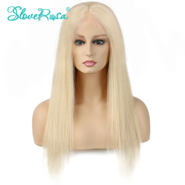 Ombre #17 Blonde Wig Lace Front Human Hair Wigs Brazilian Remy ...