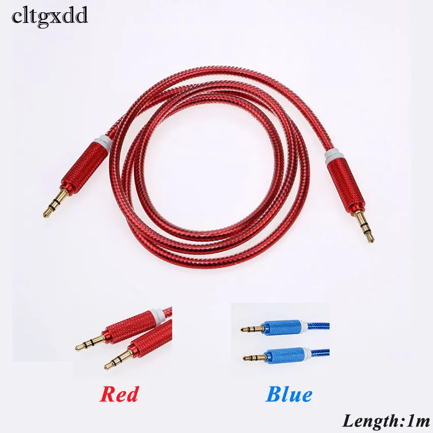 cltgxdd AUX Cable 3.5mm Metal Shell Jack Cable Male to Male Car Aux
