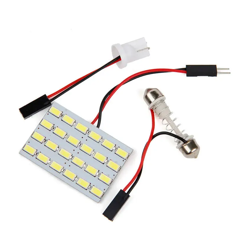 24 SMD 5630 Светодиодный светильник T10 BA9S Dome светодиодный для салона автомобиля