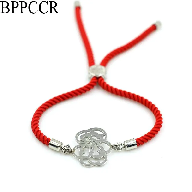 BPPCCR нержавеющая сталь полые простой дизайн животное стиль красная веревка нитка, плетеный браслет на удачу для мужчин женщин девочек любителей Pulsears