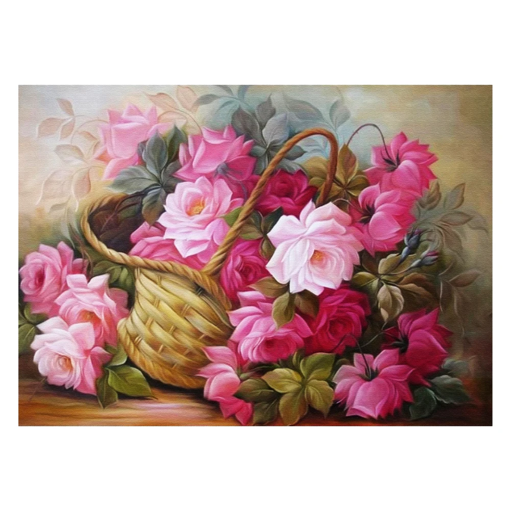 

DIY Diamond Painting RED Flower Diamond Full circular diamond embroidery cross stitch Holiday gift