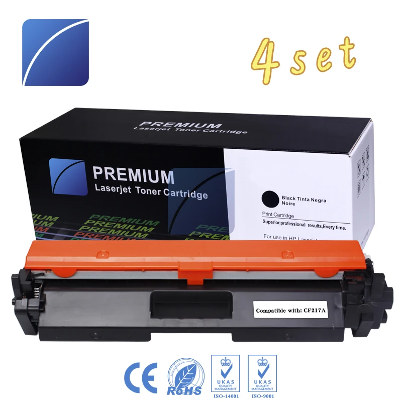 

4PCS 17A 17 CF217A Toner Cartridge Compatible for HP LaserJet Pro M102a/M102w/MFP M130a/M130fw/M130nw/M132a printer