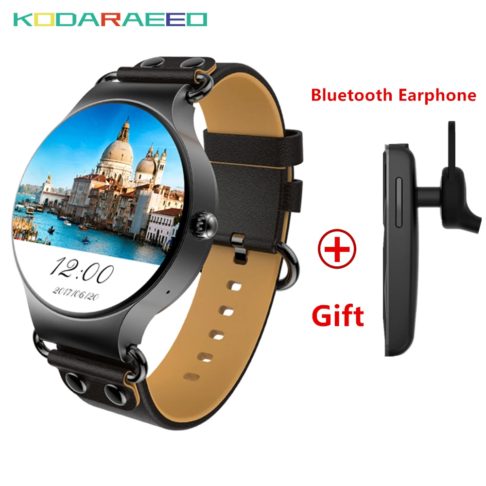 KW98 Smart Watch Android 3G watch phone WIFI GPS Smart Watch GPS Heart Rate tracker Sport watch for iOS Android Phone with gift