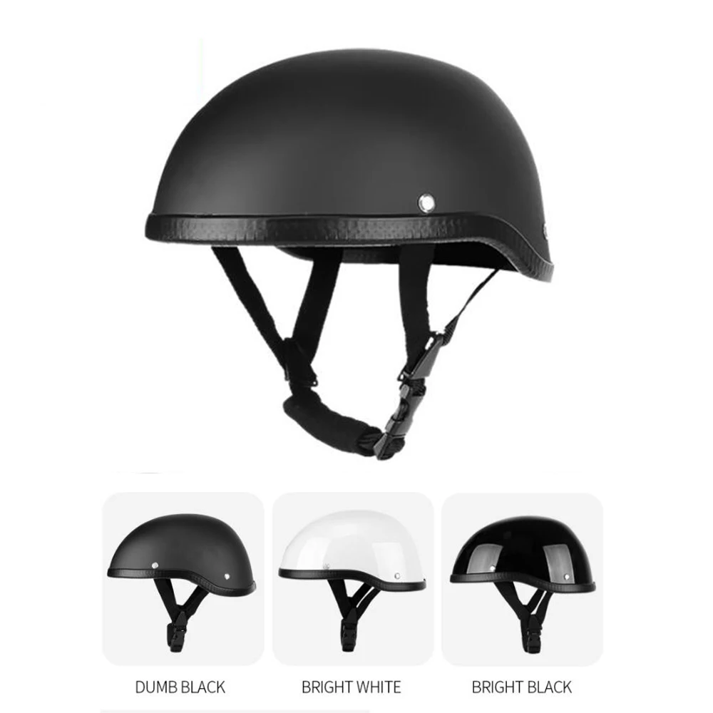 

Adult Motorcycle Half Face Vintage Summer Helmet Hat Cap Men/Women Motorcross Moto Racing White/Black