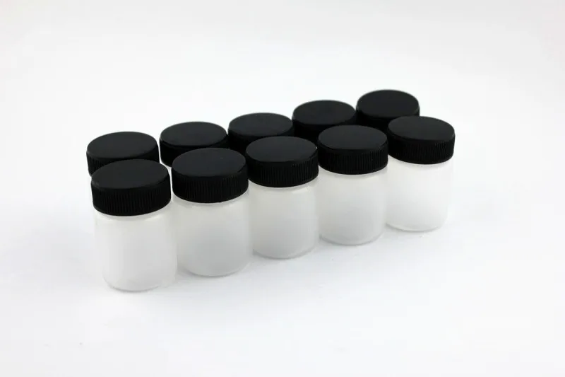 

NEW 10X Airbrush Plastic bottles blank lids 22CC STANDARD AB-P1