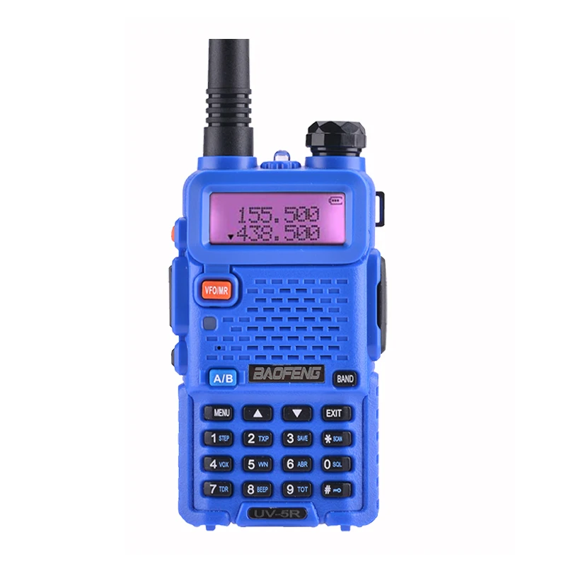 Baofeng UV-5R профессиональная рация 5 Вт UHF VHF портативная UV5R двухсторонняя радиостанция UV 5R охотничий CB трансивер радиоприемник - Цвет: Blue