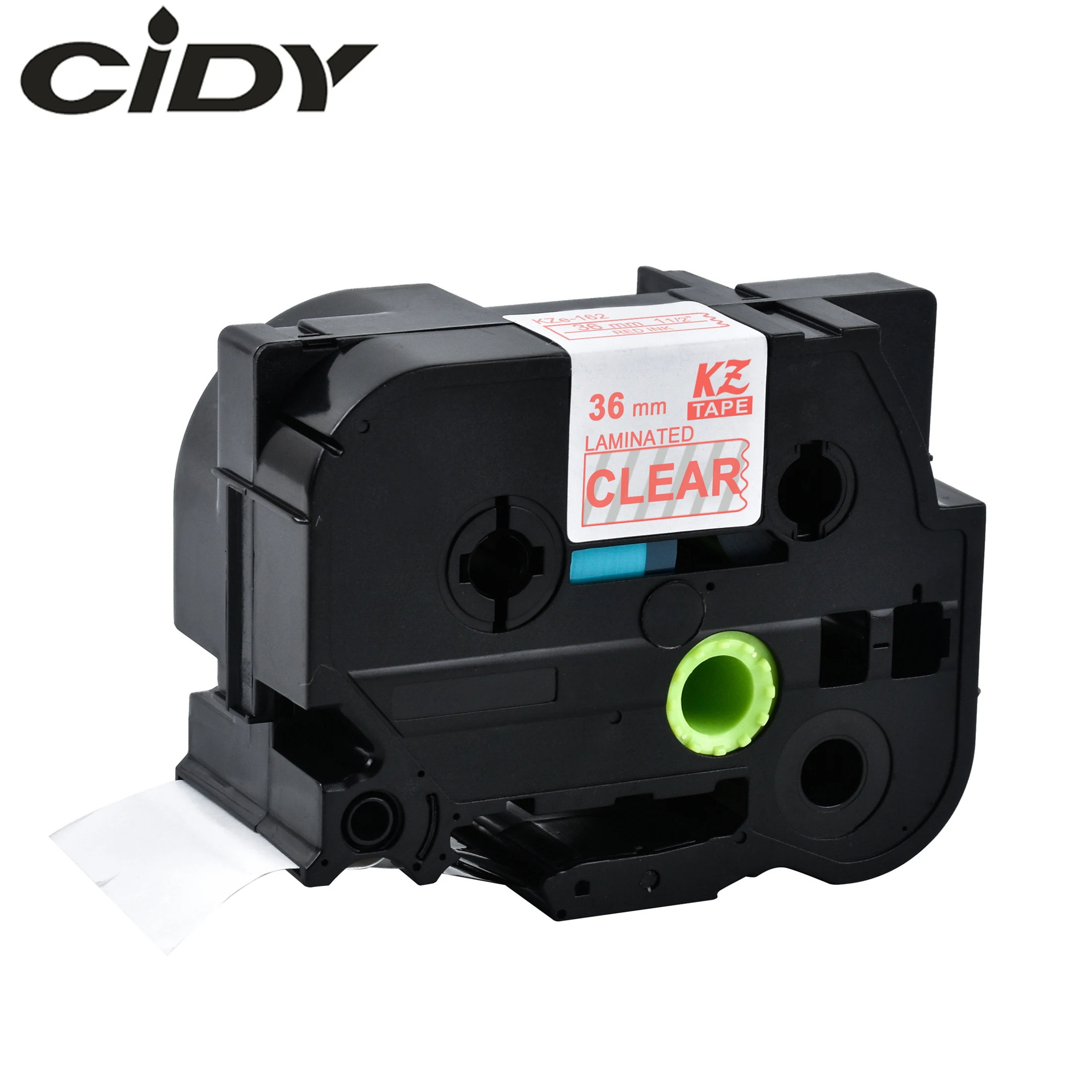 CIDY Tze 162 Tz162 красный на покрытый прозрачным ламинатом совместимый P touch 36 мм tze-162 tz-162 tze162 кассета с маркировочной лентой картридж