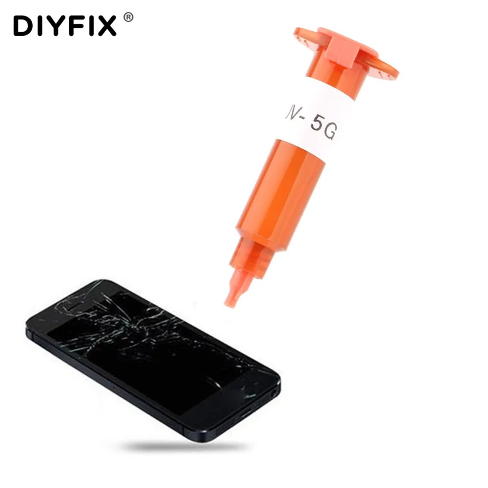 DIYFIX LOCA UV-5G Клей для мобильного телефона сенсорный экран Жидкий оптический прозрачный клей свежий УФ-клей для samsung iPhone Инструменты для ремонта