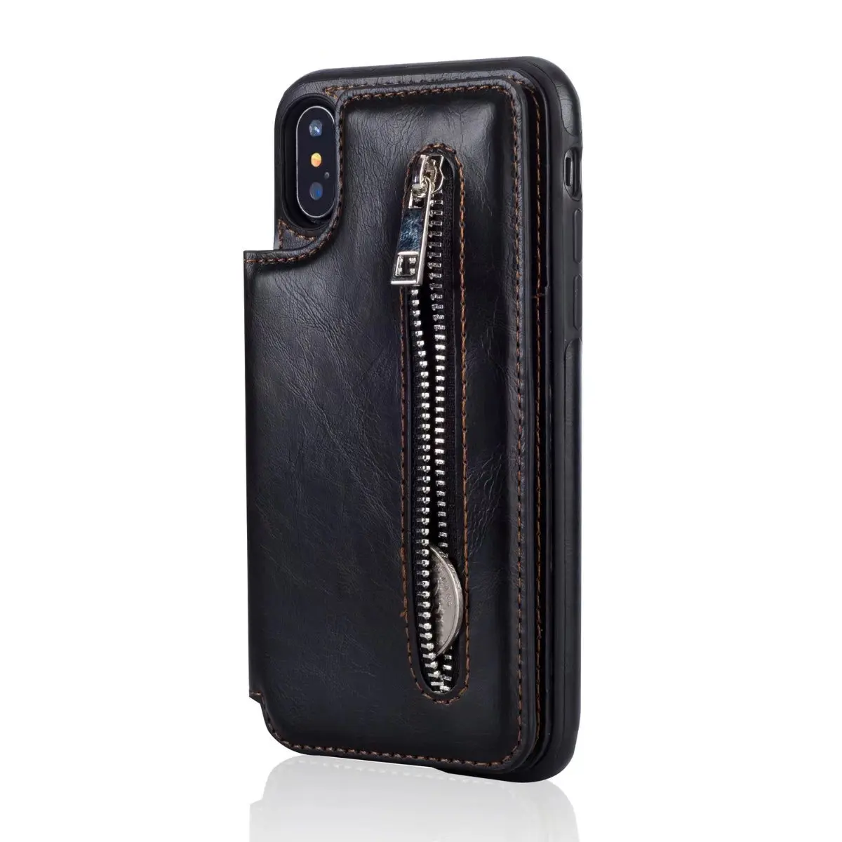  2018 New Fashion Flip Leather Case for Samsung Note 8 Card Slot Stand Zipper Wallet Case for Samsun