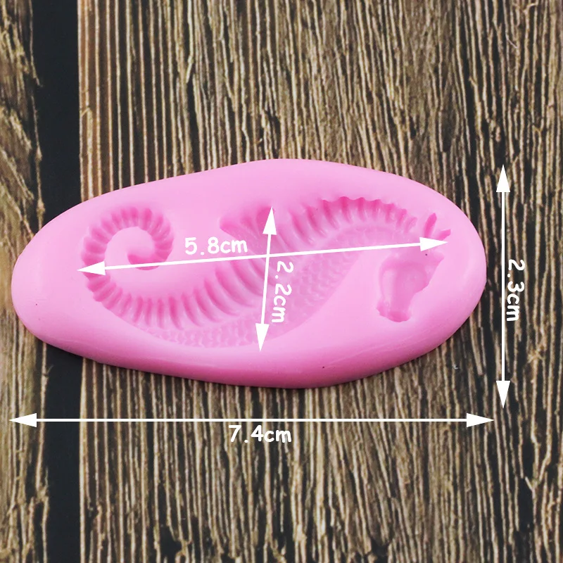 3D Seahorse силиконовые формы для мастики сахарные украшения торта инструменты