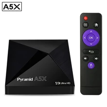 Pyramid A5X S905X Quad Core 2GB RAM 16GB ROM Smart Android 6.0 OS HD TV Box 2.4G WiFi Miracast Airplay H.265 VP9 4K Media Player