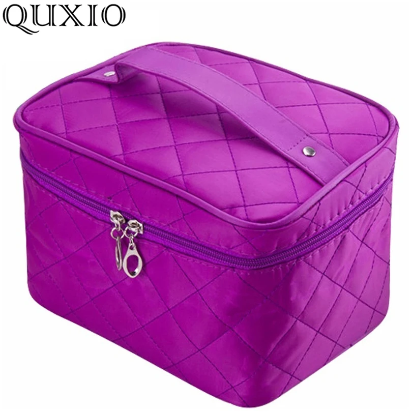 

Women Cosmetic Bag Female Quilted Professional Cosmetic Box Folding Travel Toiletry Makeup Bag Necessary Storage Package FH131Z
