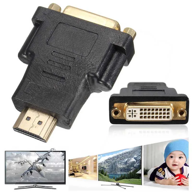 

1Pc Micro HDMI to DVI Adapter 19Pin Male To DVI 24 + 5 Female Converter Adapter For PS3 HDTV Video Player