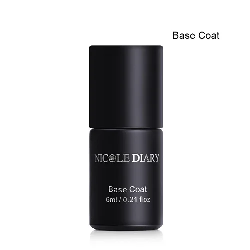 Nicole Diary 6 мл базовое пальто верхнее покрытие УФ-гель для ногтей длительное Замачивание Светодиодный УФ-лампа дизайн ногтей верхнее покрытие гель лак - Цвет: Base Coat
