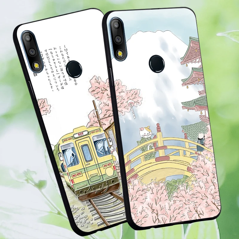 

Pretty TPU Silicone Case For Asus Zenfone Max Pro M2 ZB631KL ZB633KL Cartoon Girl Simple Shell Cover For Asus 5Z ZE620KL ZS620KL