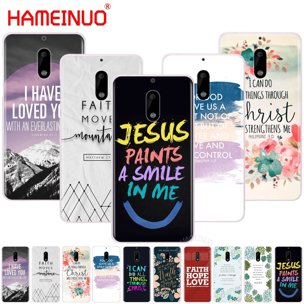 

christian inspiration bible quotes verse jesus cover phone case for Nokia 9 8 7 6 5 3 Lumia 630 640 640XL 2018