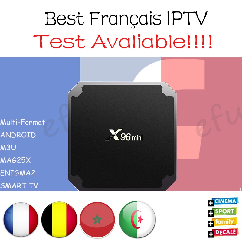 Французский IP tv X96 Мини Android 7,1 Smart tv BOX 2G16G/1G8G с 1300+ NEO tv QHD tv Арабский бельгийский Марокко платный ТВ и VOD телеприставка