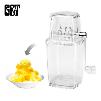 

2L Multifunction Manual Mini Home Transparent Ice Crusher Shaver Kitchen Tool Kitchen Accessories Transparent DIY Ice Machine