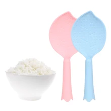 1 шт. антипригарная ложка для риса рисовая ложка Форма листьев Пшеничная солома пластиковая соковыжималка аксессуары кухонный инструмент