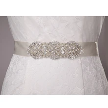 Inofinn T10 свадебный пояс-лента с украшением в виде кристаллов Стразы ленты бусины свадебные пояса для Для женщин свадебное вечернее платье для выпускного
