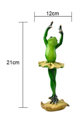 Funny Frog Family Dancing Ballet Styles Resin Toys Figures - Ballet Frog 1