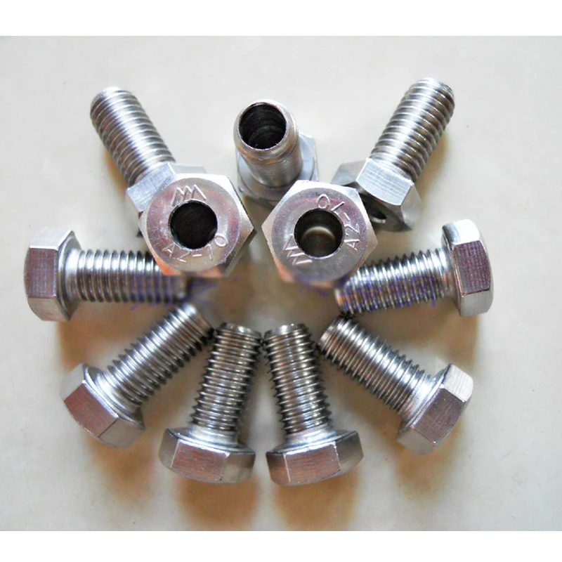 M4 M5 Hollow Screw Through hole Hexagon Bolts Light Fixture Threading