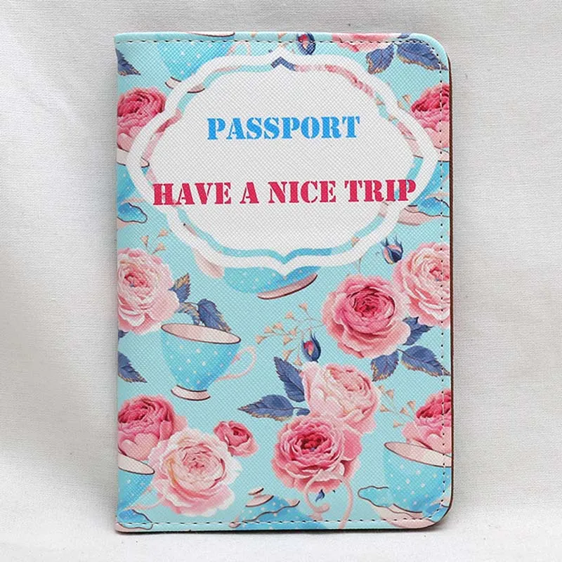 3D printing Nice Elegant Women Passport Holder Cover Russian Colorful Flowers Travel Cover on the Passport Girls Passport Case