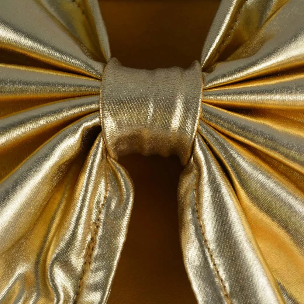 Новое поступление 50 шт./лот золотой металлик спандекс лук галстук створки стул полосы на день рождения Свадебная вечеринка украшения Hotel Председатель Декор