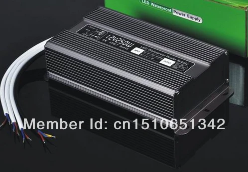 

DHL free ship 250W waterproof led power supply AC90~250V to 12V/24V output constant voltage driver 2 year warranty transformer