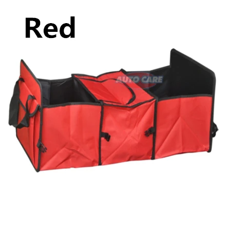 Сумка для хранения в багажник автомобиля ткань Оксфорд складной ящик для хранения грузовика Автомобильный багажник аккуратная сумка органайзер коробка для хранения синий цвет - Название цвета: Red