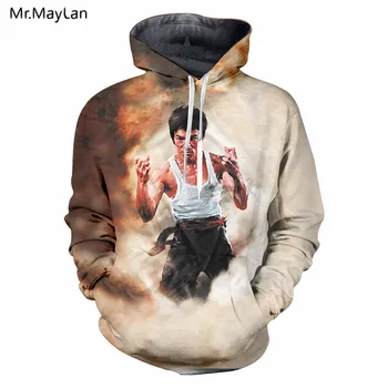 

Harajuku 3D Hoodie Men Action Star Action Bruce Lee 3D Printing Casual Streetwear Hooded Sportswear Spring Unisex Sweatshirt 5XL