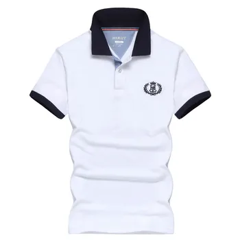 

Casual Polo Shirts Men Brand Black Blue Polo Cotton Short Sleeve Mens Designer Wave Point Polos Homme XXXL Poloshirt Solid