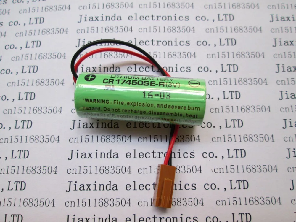 Jiaxinda Горячее предложение CR17450SE-R CR17450SE CR17450 17450 ЧПУ 3 V PLC Промышленный контроль литиевая батарея li-ion разъем для аккумулятора batterise