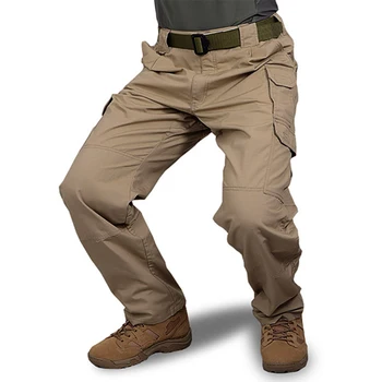 

Clothing Men Tactical Pants Army Military Casual Solid Multi Pockets Cargo Pants Wear Resistent Male Trousers Ripstop