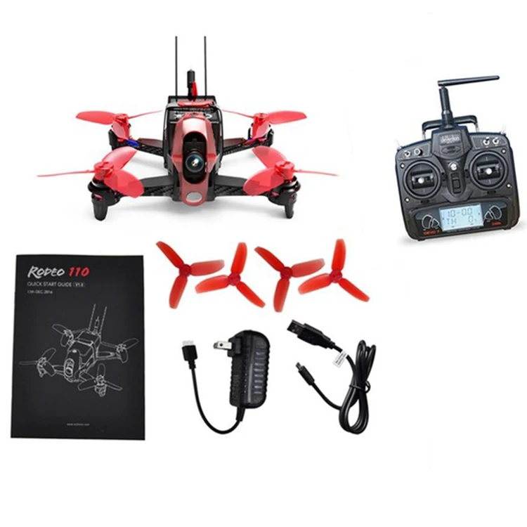 Walkera Mini Rodeo 110 RC FPV 110 мм RTF BNF DEVO 7 DEVO 10 передатчик TX 600TVL камера Квадрокоптер гоночный Дрон - Цвет: Standard DEVO 7