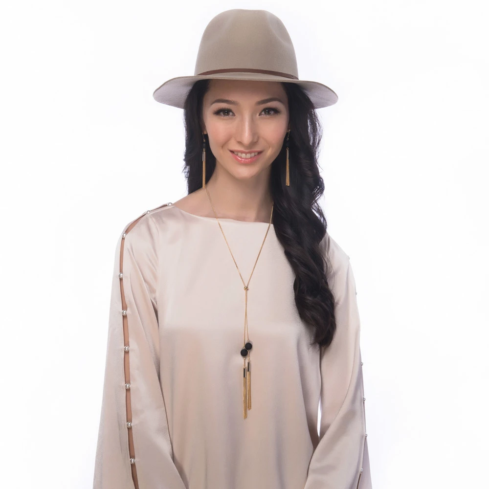 BERRICLE Gold Flashed Base Metal Tassel Ball Bead Fashion Statement Dangle Earrings #E1283-02 (3)