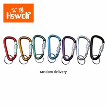 1Pcs Pear Shape Outdoor Camping Equipment Aviation Aluminum Locking Deduction Quickdraw Carabiner Keychain Hook Well Sell